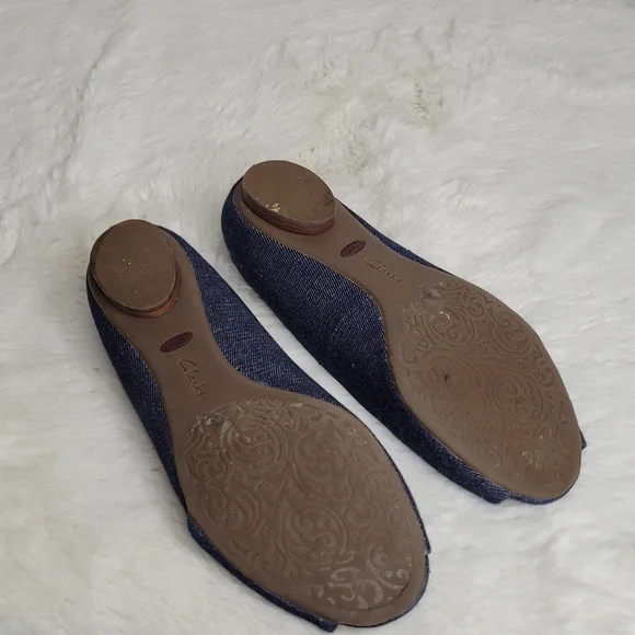 Clarks Artisan Blue Flat Shoes Women's Size 8.5 - Picture 5 of 9